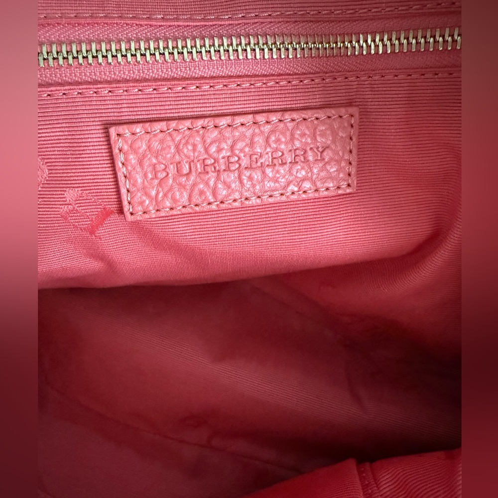Burberry Pink Orchard Leather Satchel w/added unbranded crossbody strap - Picture 10 of 13